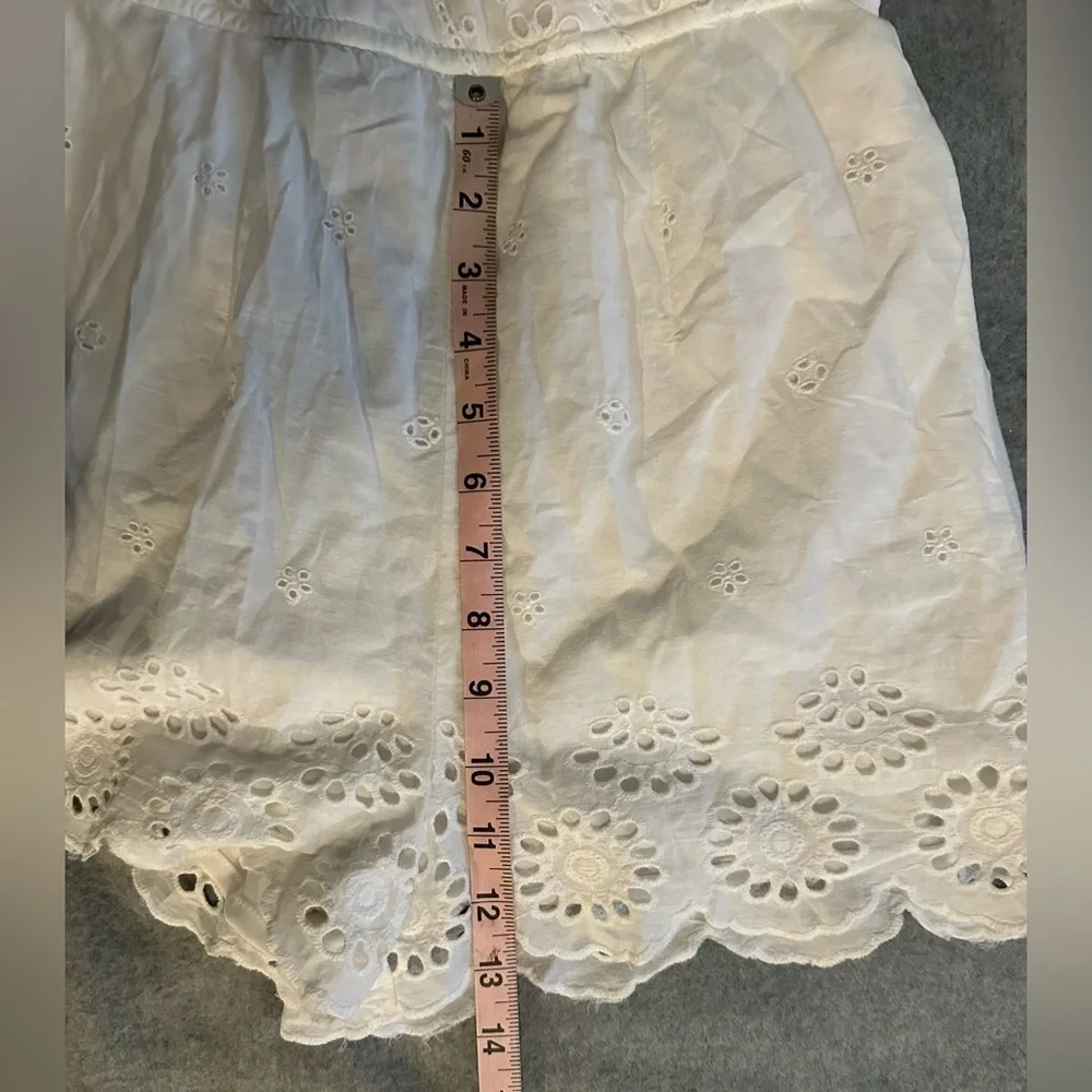 Japna White Eyelet Sleeveless Cotton Romper size S - Picture 7 of 9